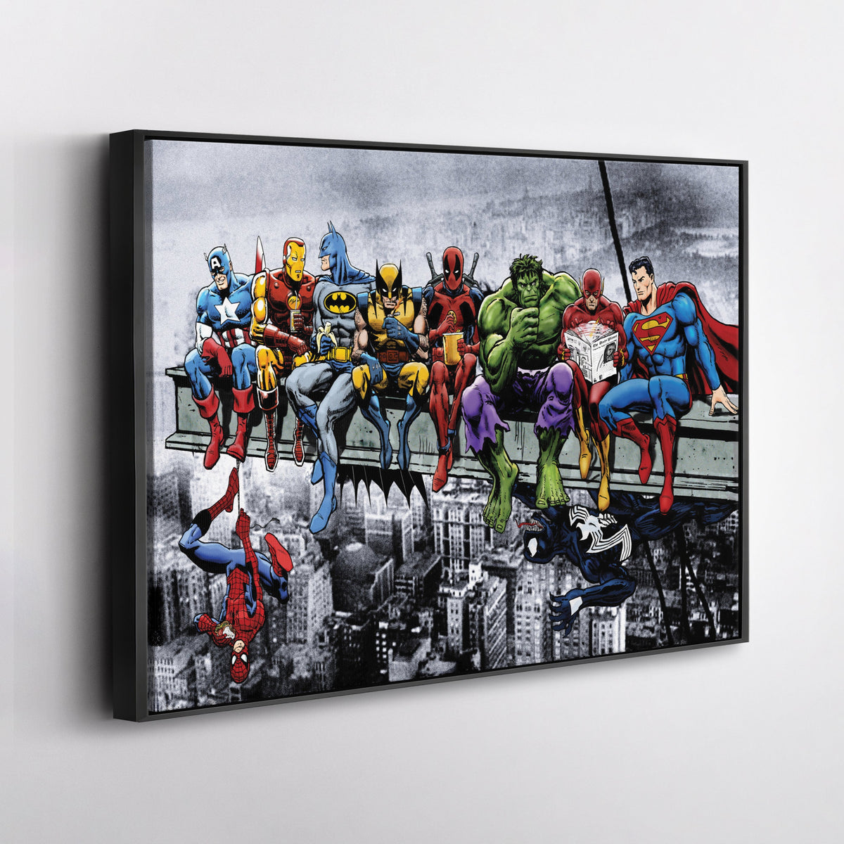 Marvel & DC Superheroes Skyscraper Canvas Wall Art
