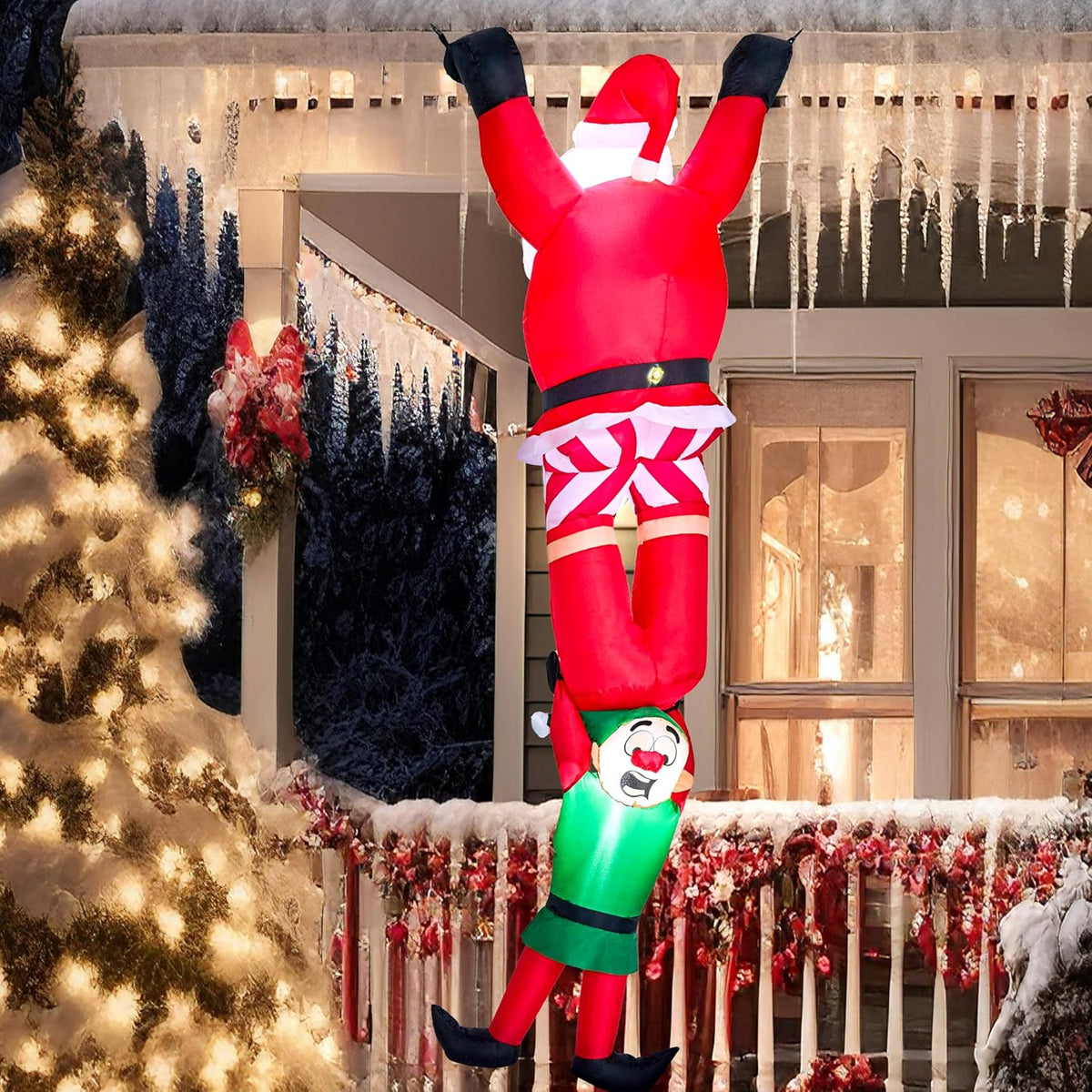 Joiedomi 8 ft Hanging Christmas Inflatables Decoration