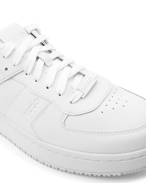 HUGO Men's White Calfskin Sneakers – 50480405-100
