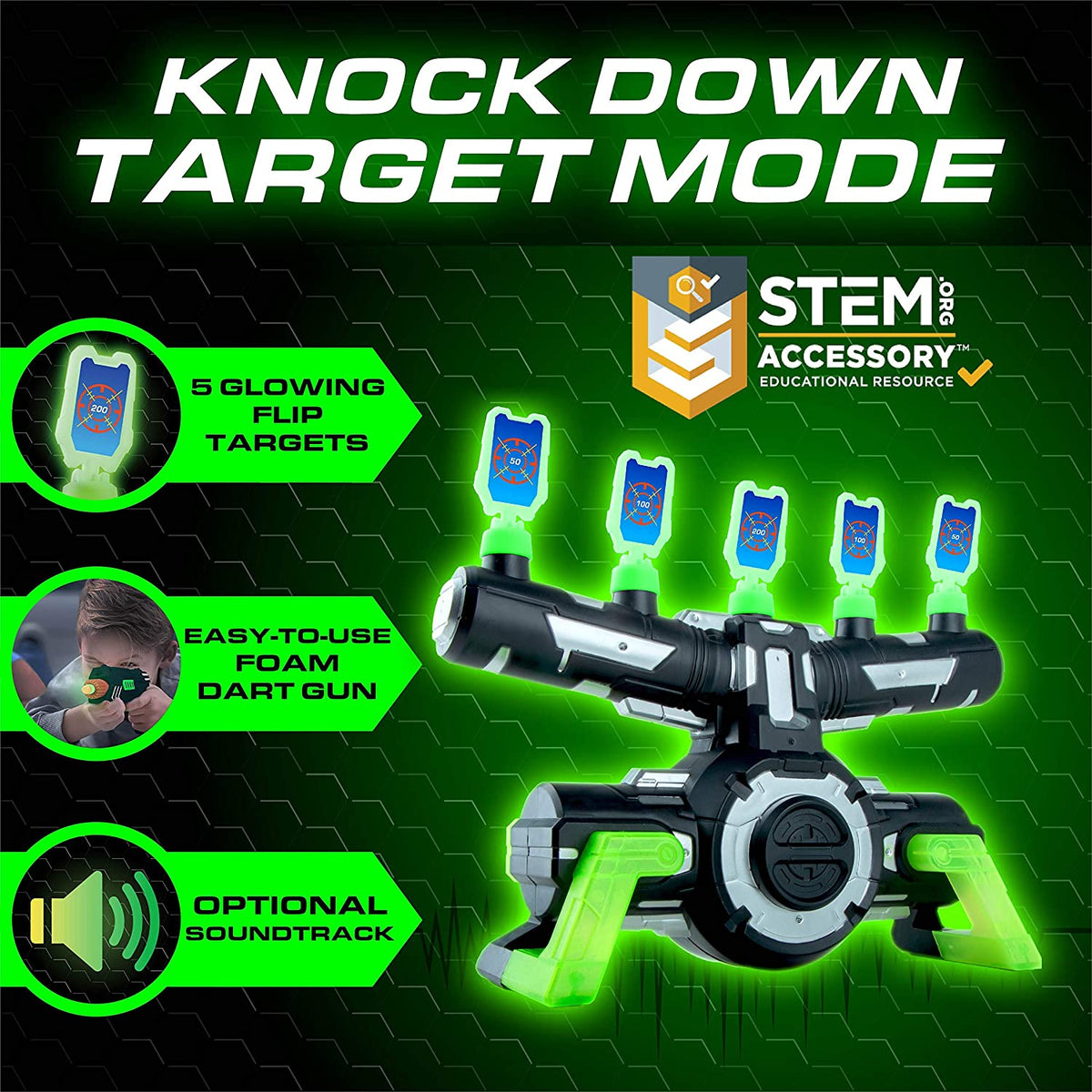 Glowing Targets Toy Blaster Game