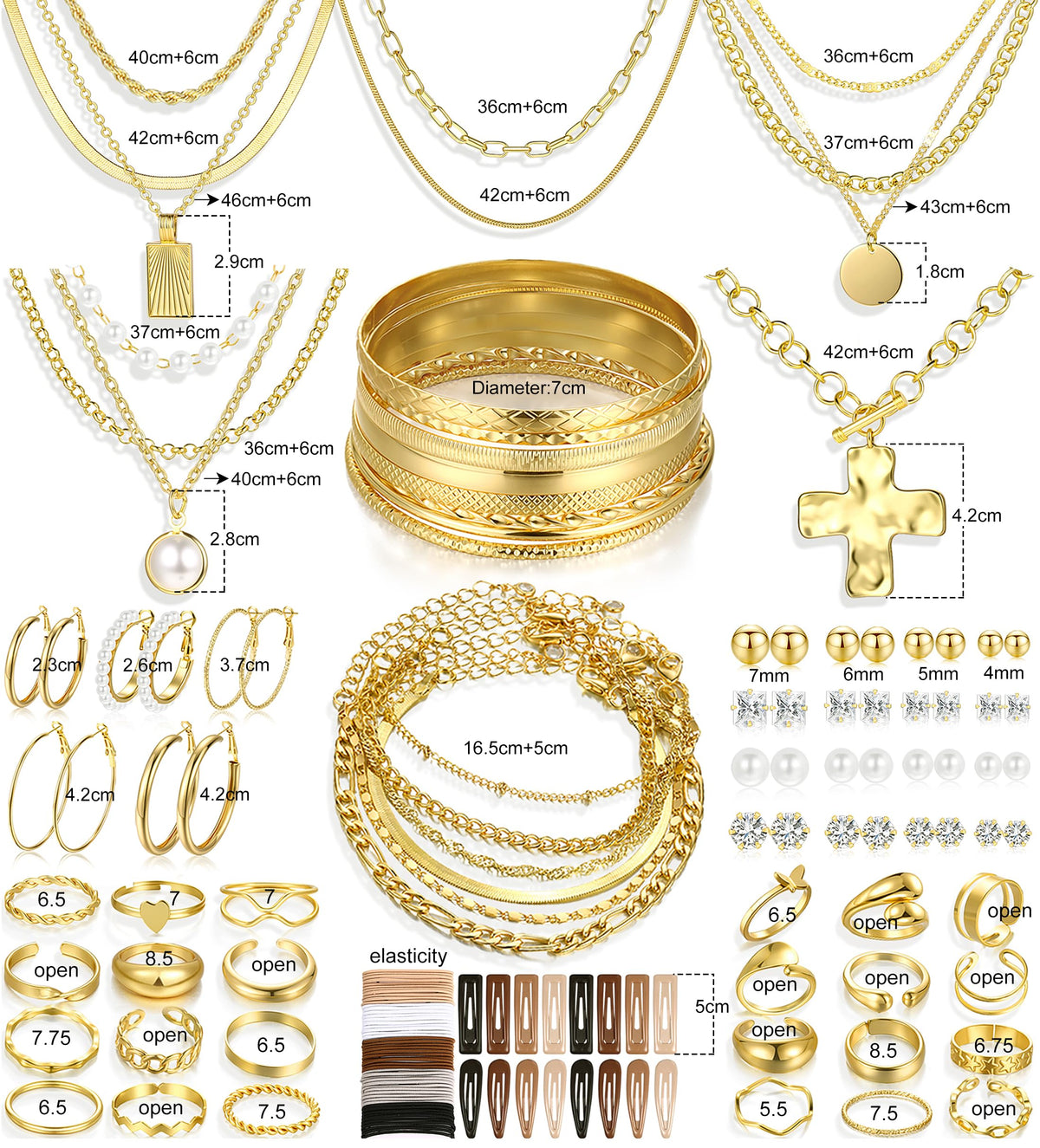 68-Piece Fashion Jewelry Gift Collection