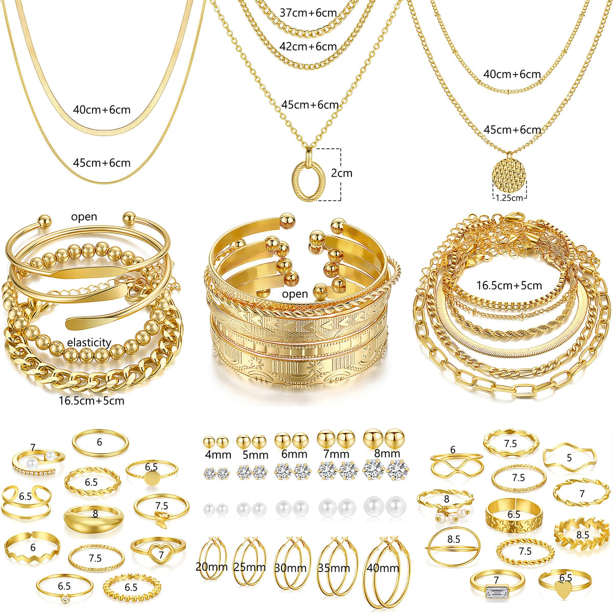 68-Piece Fashion Jewelry Gift Collection