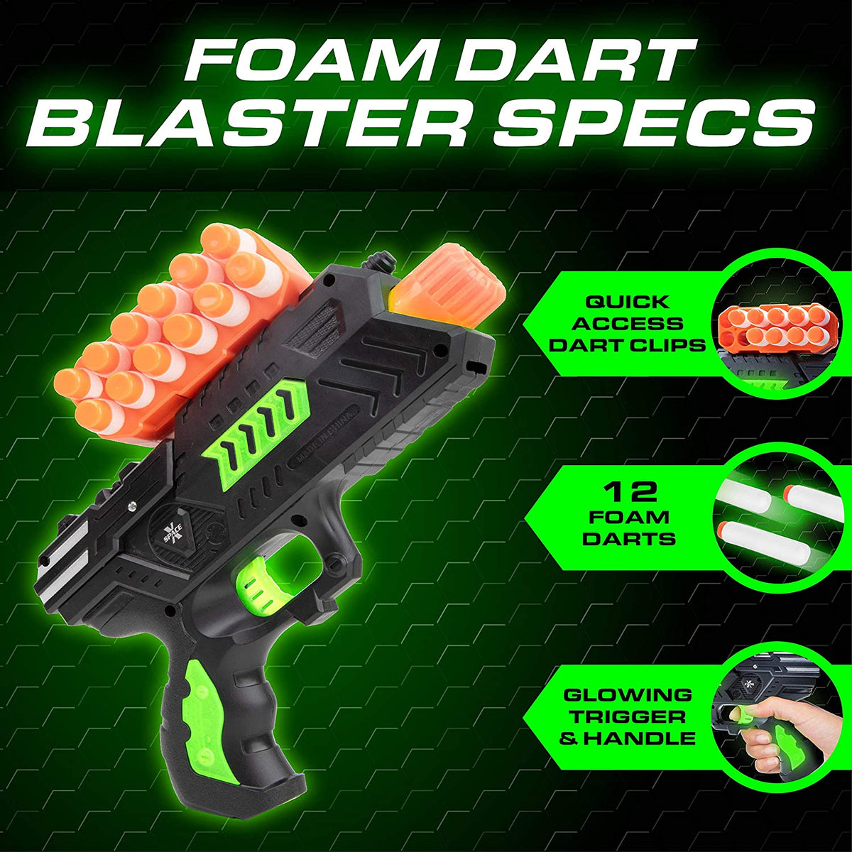 Glowing Targets Toy Blaster Game