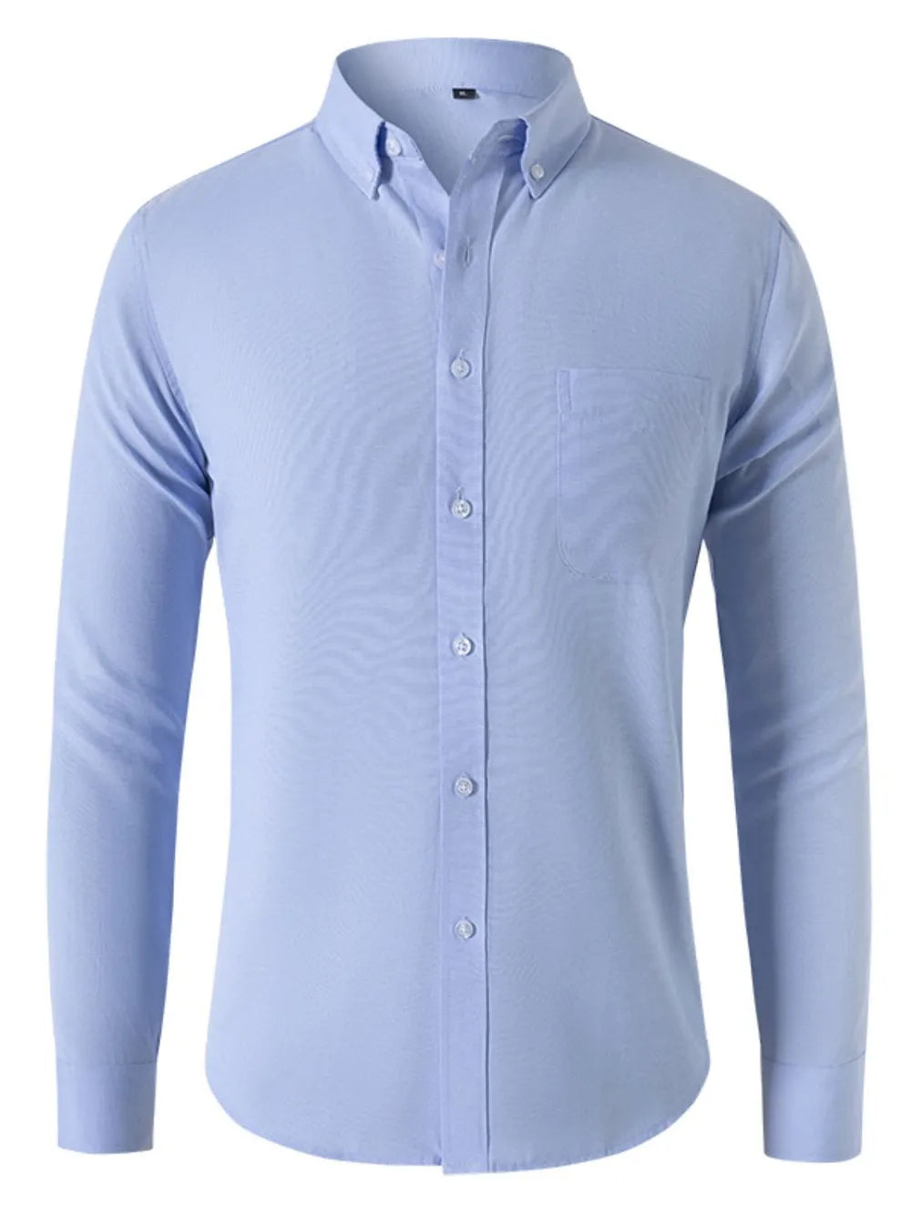 Men's Plus Size Long-Sleeve Button-Down Shirt