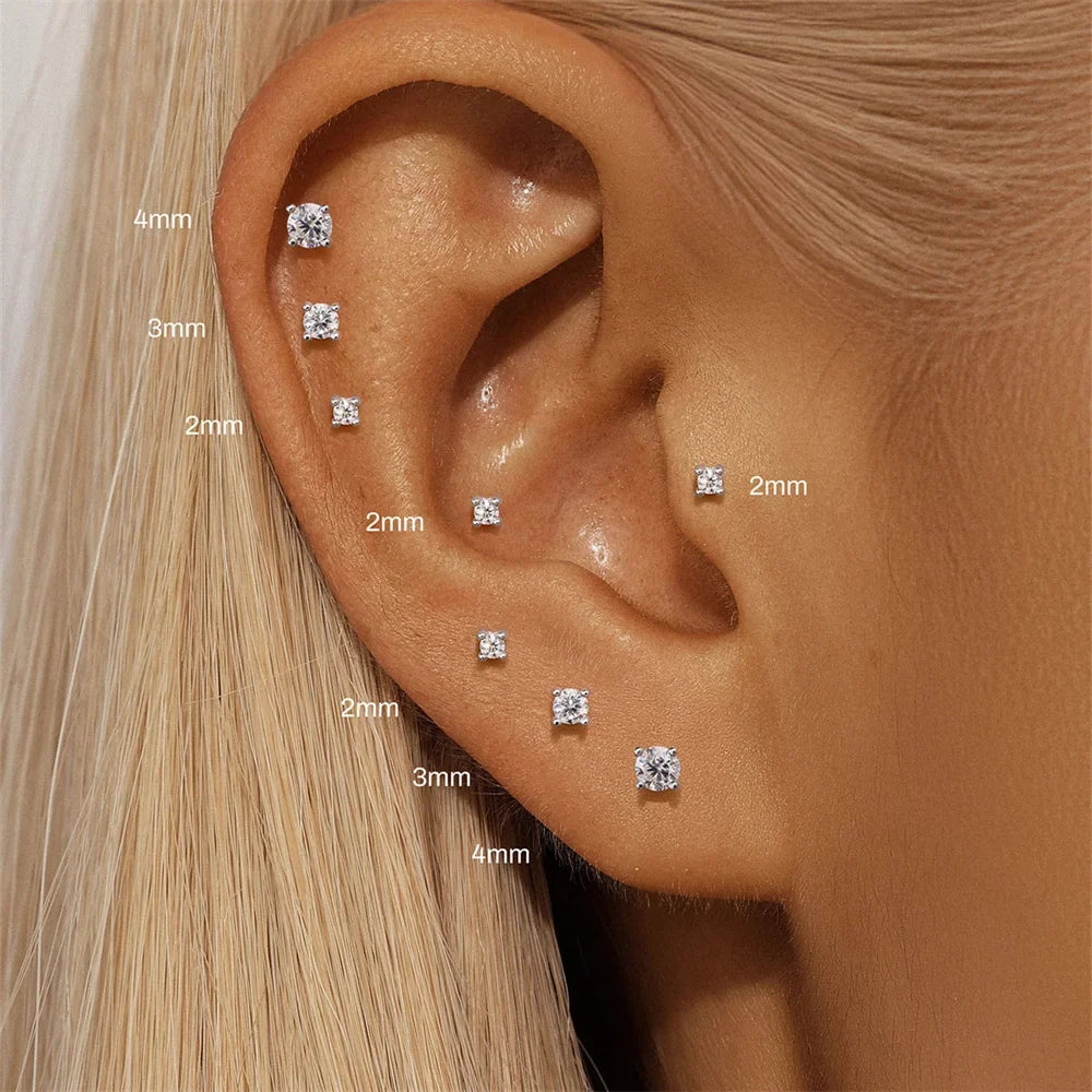 925 Sterling Silver Moissanite Single Earring