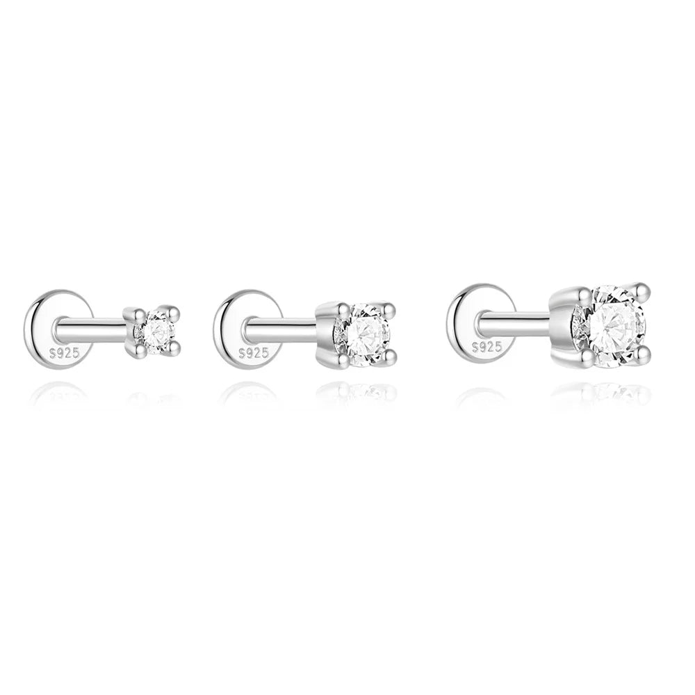 925 Sterling Silver Moissanite Single Earring