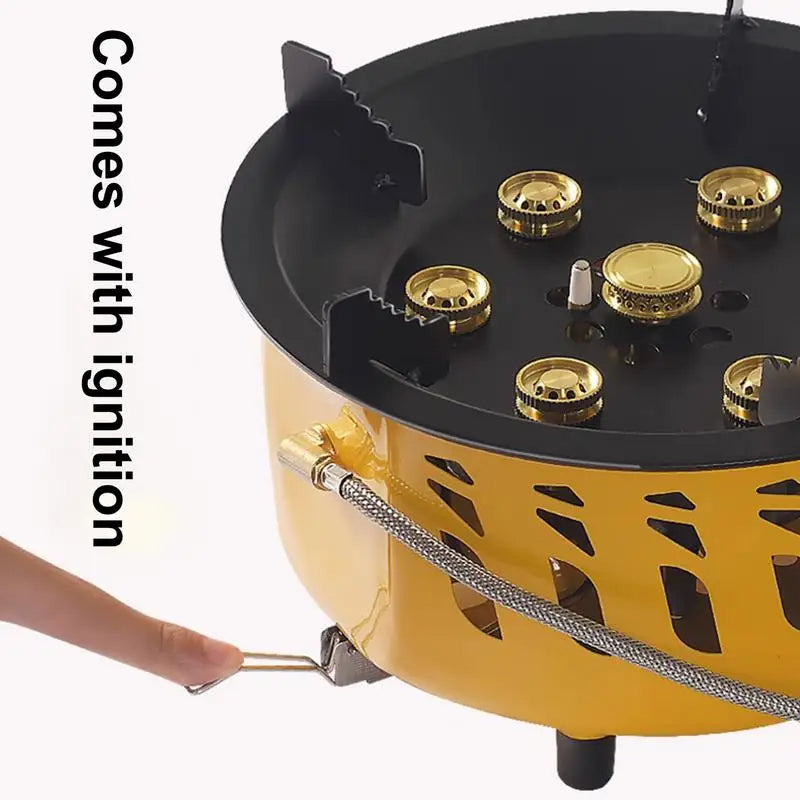 7-Core Camping Gas Stove with Carry Bag