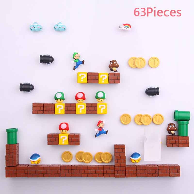 Super Mario Resin Fridge Magnets