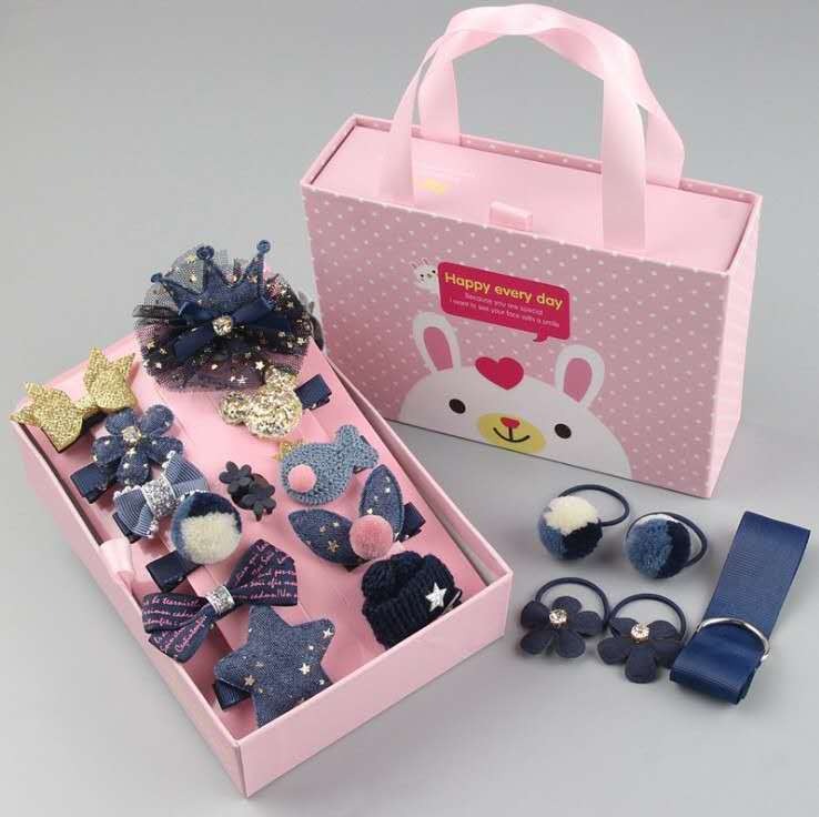 Girls’ Hair Accessory Set, 18 Pieces