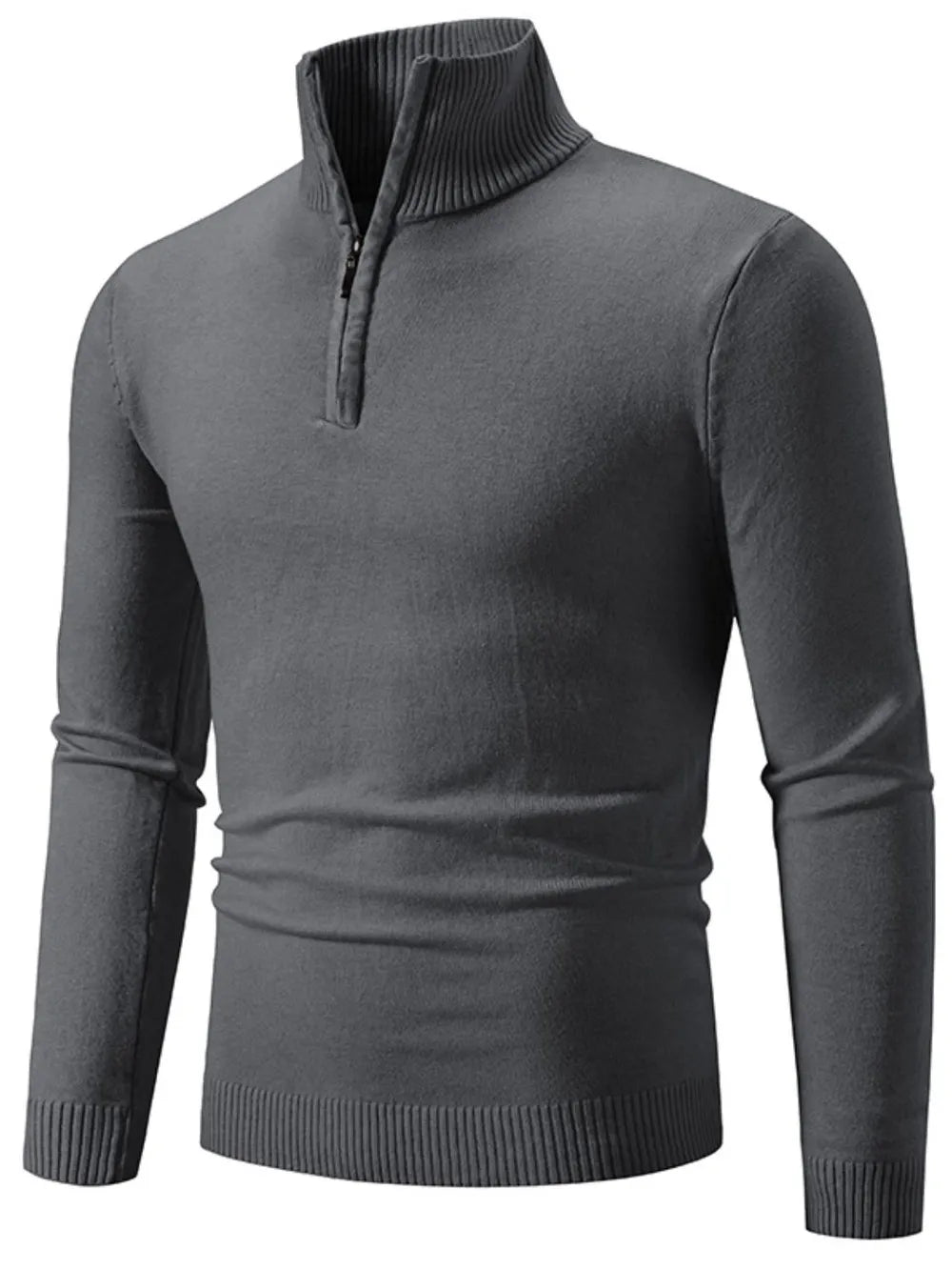 Men's Plus Size Quarter-Zip Knit Top