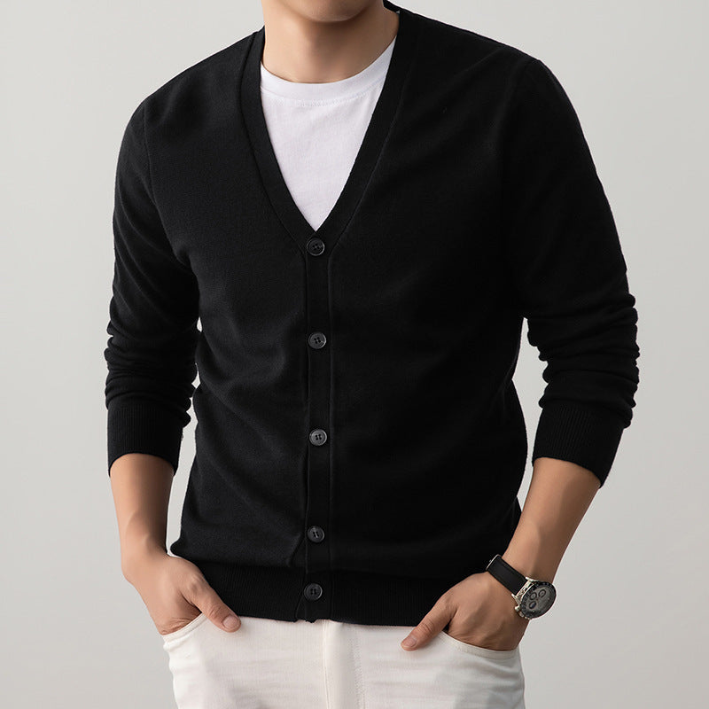 Men's Classic V-Neck Knit Cardigan