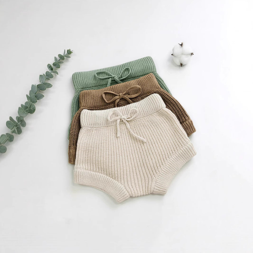 Baby Cotton Knit Shorts – Solid Colors