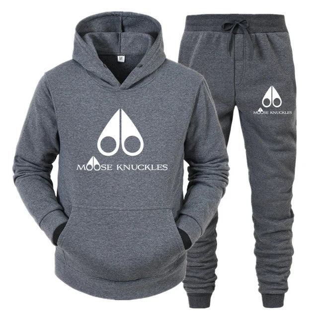 Men's Plus Size Spider-Print Hoodie & Sweatpants Set