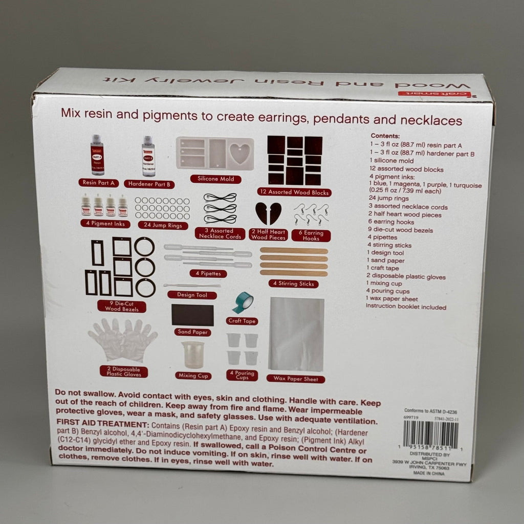 Craft Smart Wood and Resin Jewelry Kit, 82 Pieces