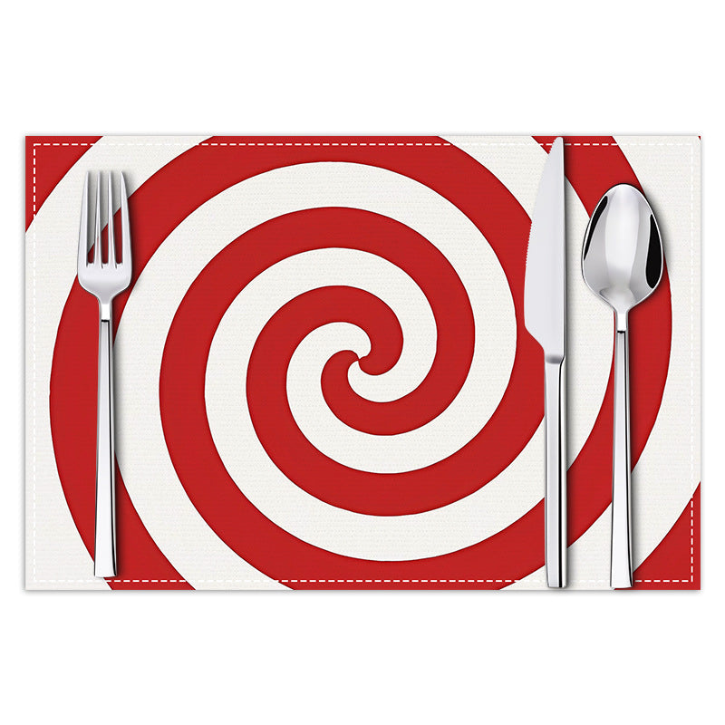 Red Candy Stripe Christmas Placemat – 12 x 18 in