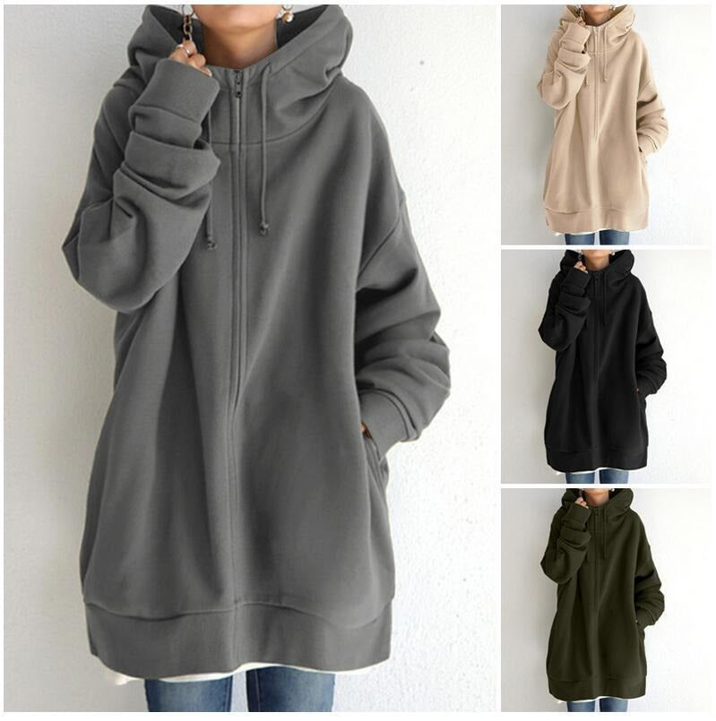 Women's Plush-Lined Zip Hoodie