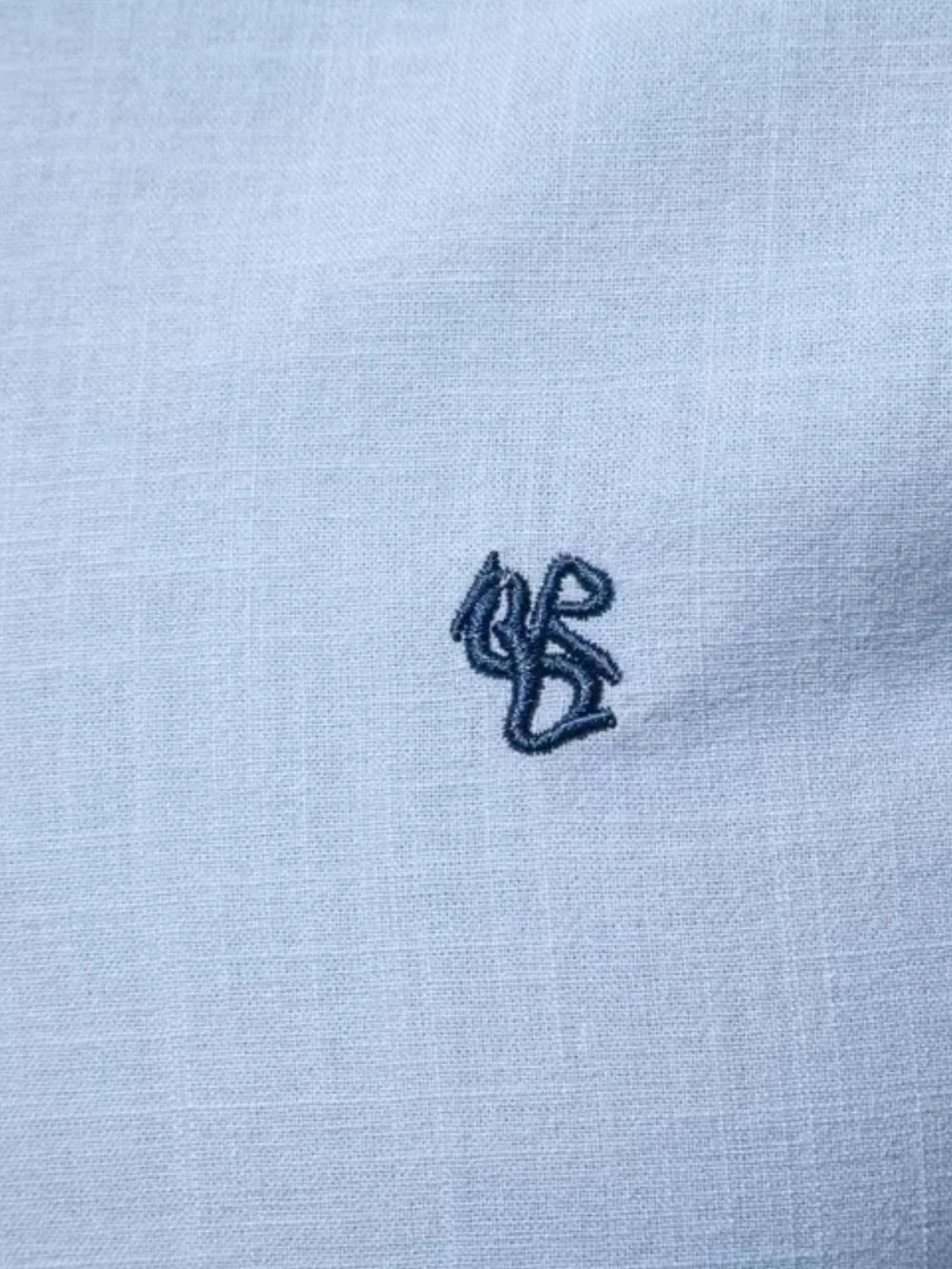 Men's Plus Size Embroidered Button-Down Shirt