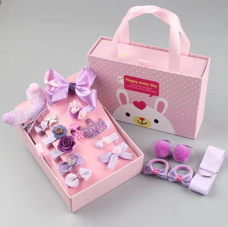 Girls’ Hair Accessory Set, 18 Pieces