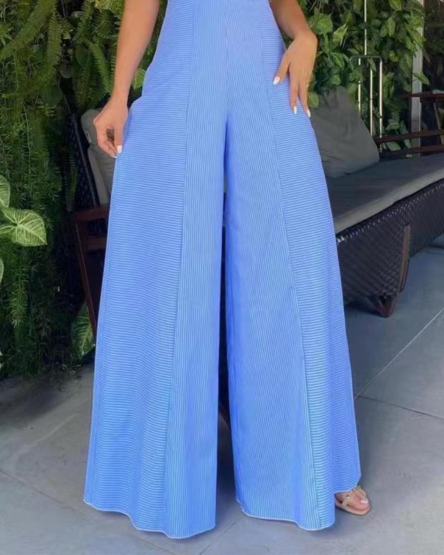 Sleeveless Relaxed Wide-Leg Jumpsuit