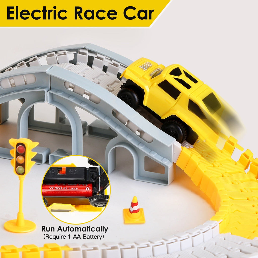 340-Piece Construction Vehicle Race Track Set