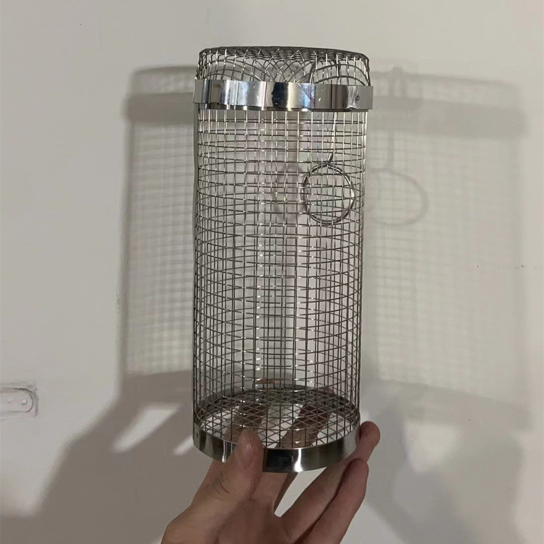 Rolling Stainless Steel BBQ Grill Basket