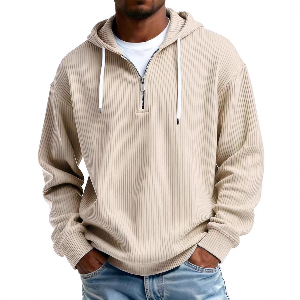 Men's Loose-Fit Hooded Sweatshirt Jacket