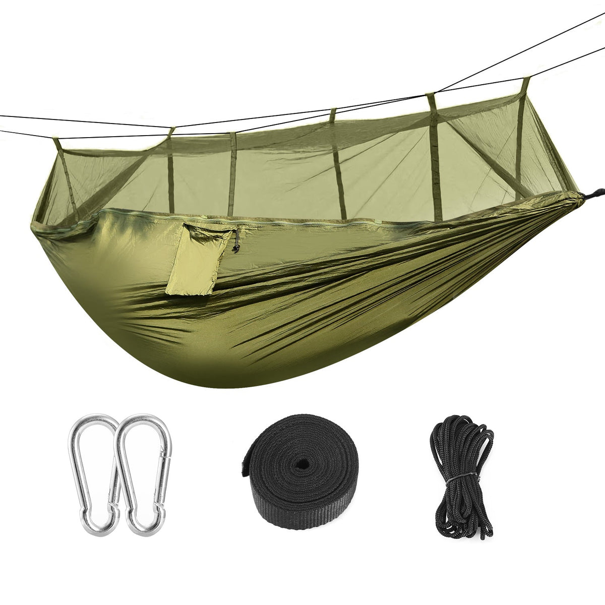 2-Person Camping Hammock with Mosquito Net — 600 lb Capacity