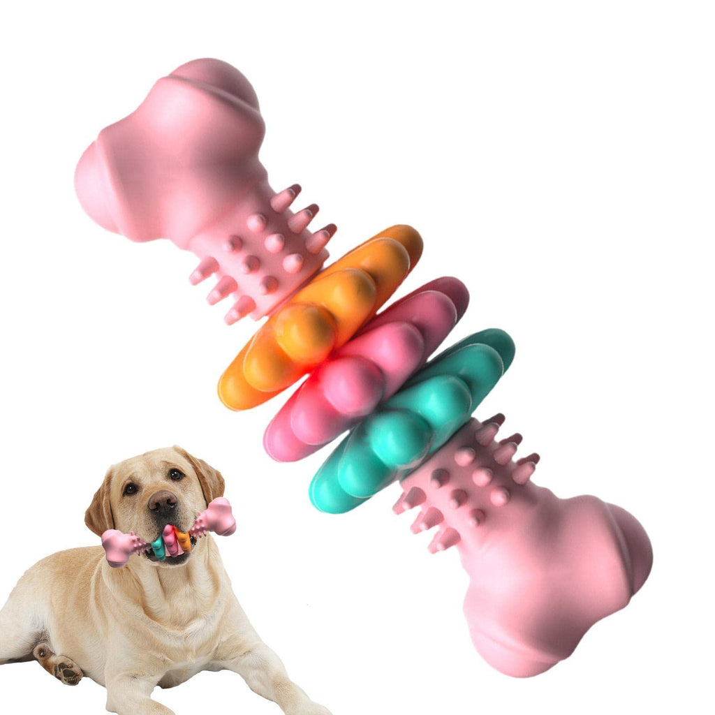 Dog Chew Toy Dog Bone Type Dogs Teeth Cleaning Toys Indestructible TPR Bone Chewing Bite Resistant Teething