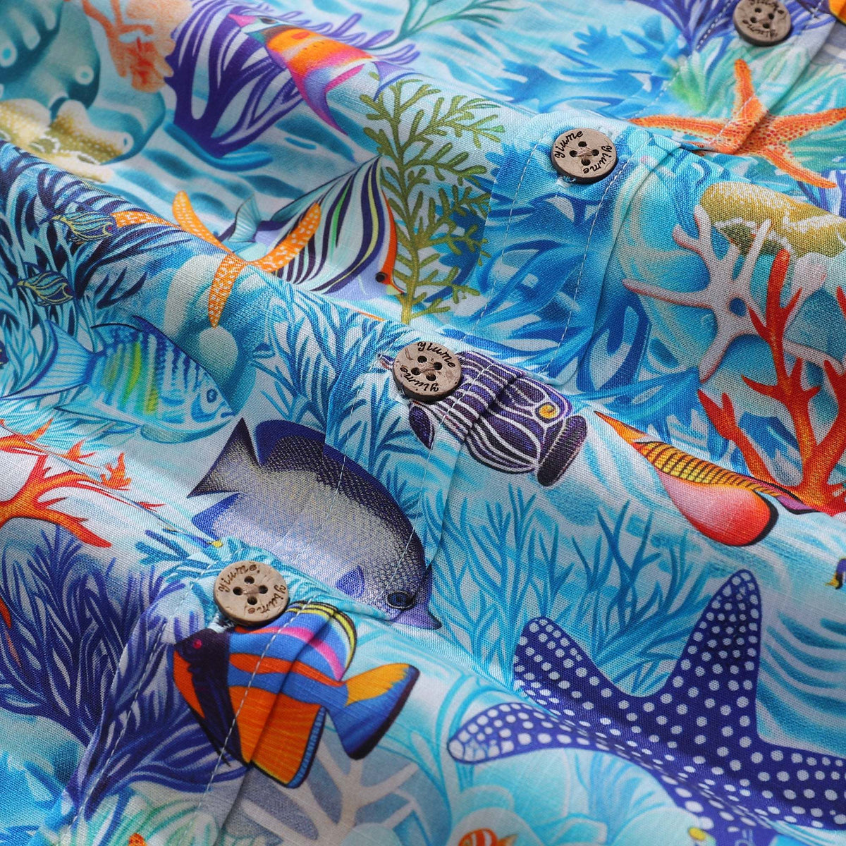 Men's Underwater Wonderland Cotton Hawaiian Shirt