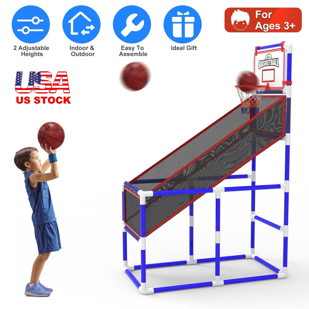 Kids' Adjustable Basketball Arcade Game Set