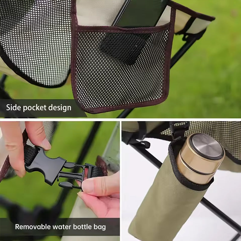 Lightweight Aluminum Folding Camping Chair with Headrest