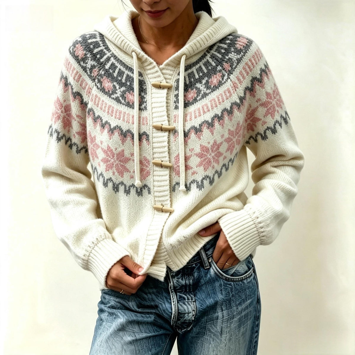 Oversized Button-Front Sweater