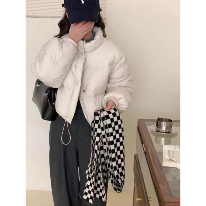 Women's Plus Size Cropped Puffer Jacket