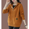 Hooded Zip-Front Knit Jacket