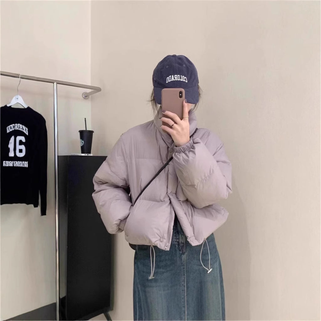 Women's Plus Size Cropped Puffer Jacket