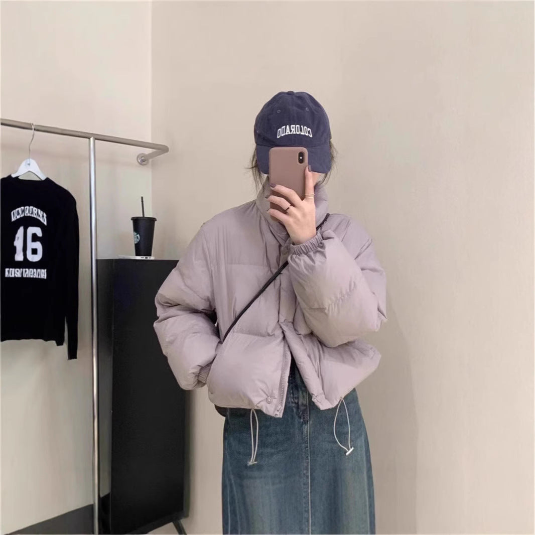 Women's Plus Size Cropped Puffer Jacket