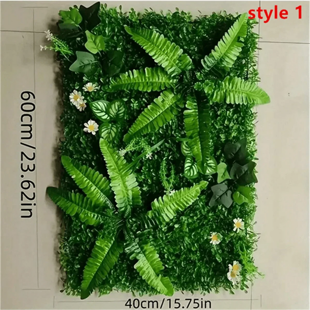 Artificial Flower & Greenery Hedge Wall Panel