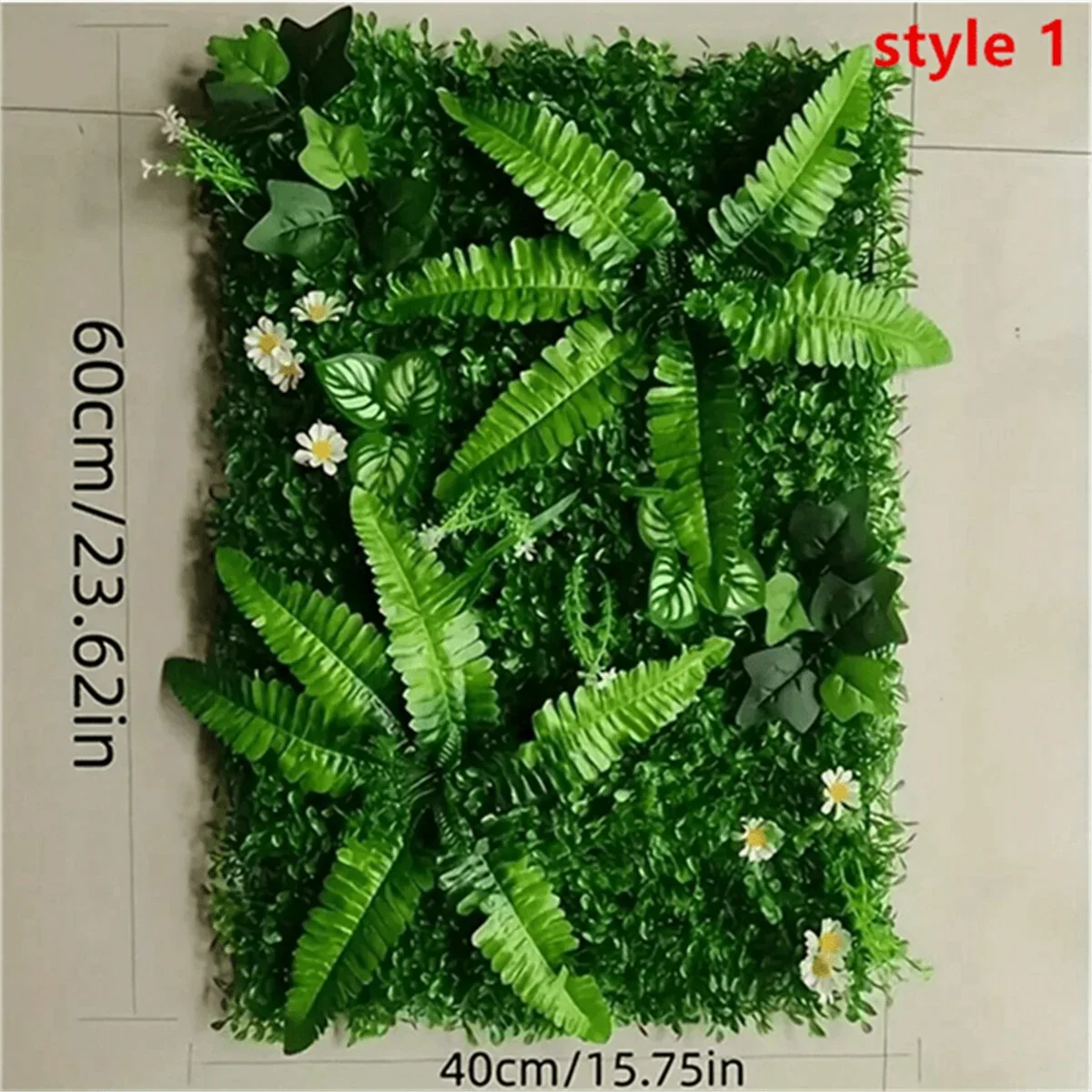 Artificial Flower & Greenery Hedge Wall Panel