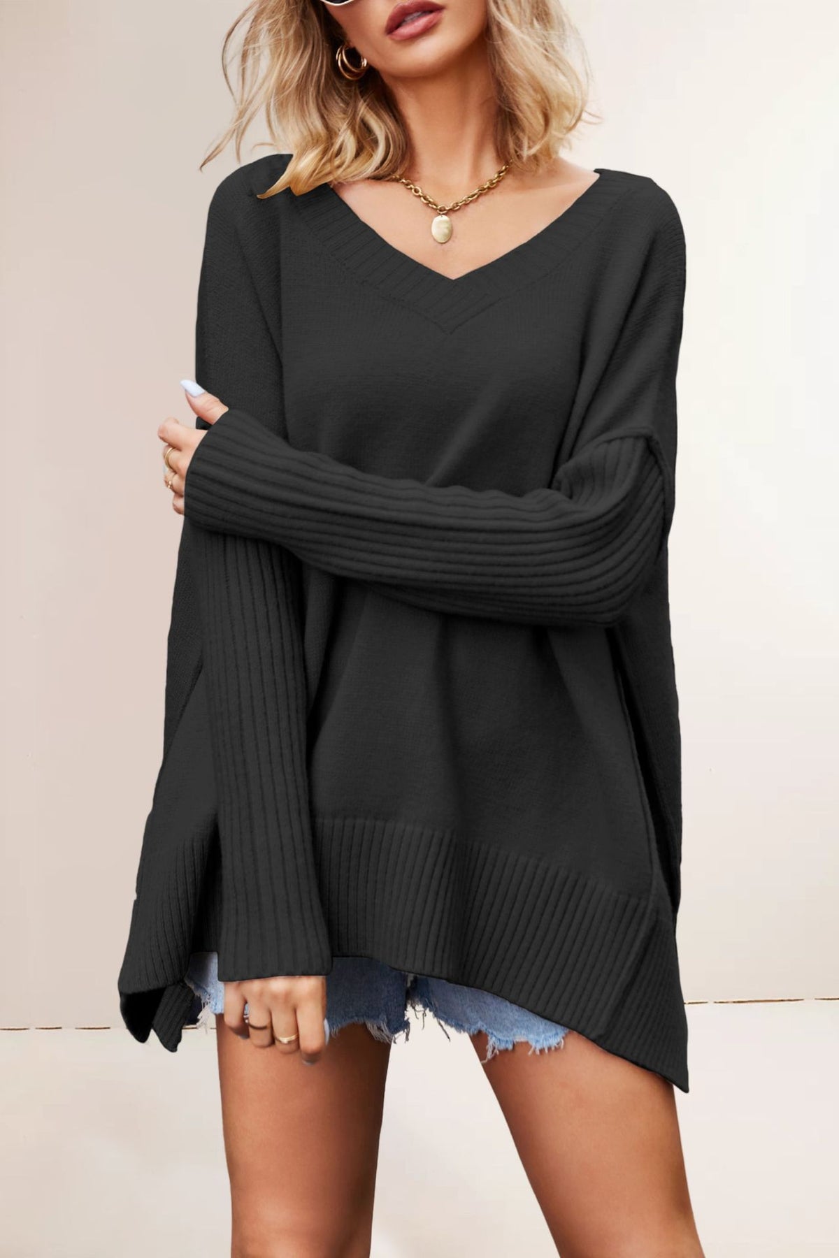 V-Neck Knit Pullover
