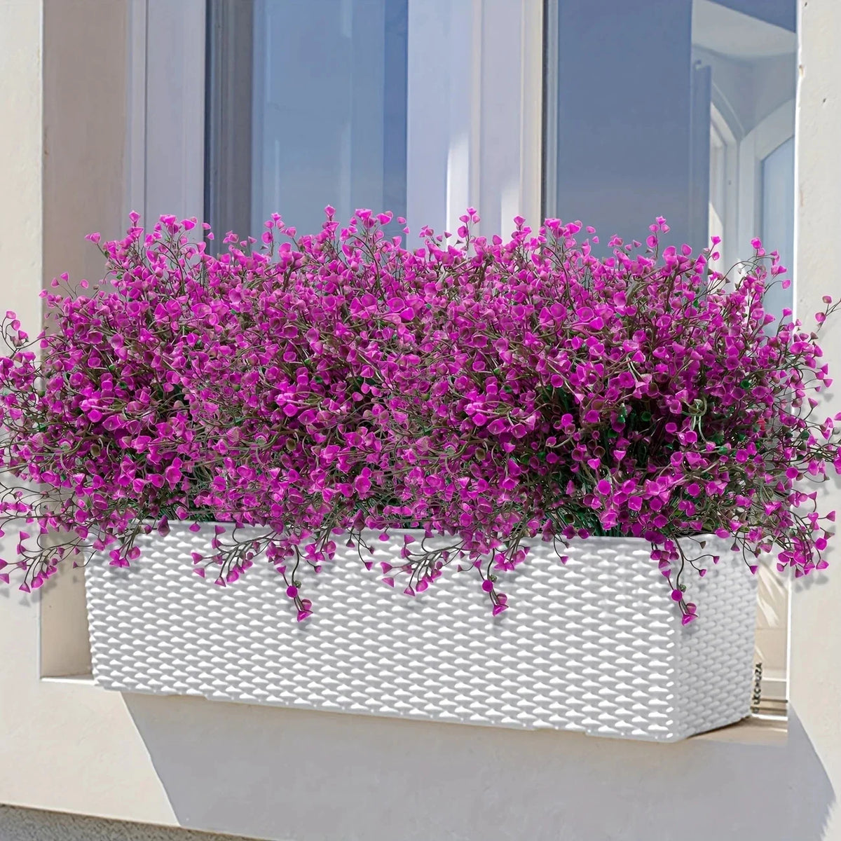 UV-Resistant Outdoor Artificial Flower Bunches – Set of 12