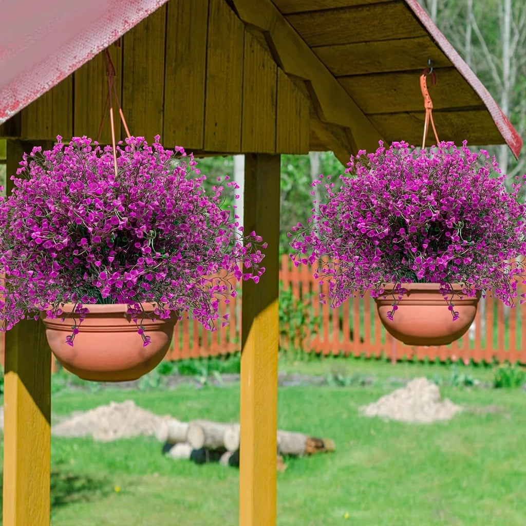 UV-Resistant Outdoor Artificial Flower Bunches – Set of 12