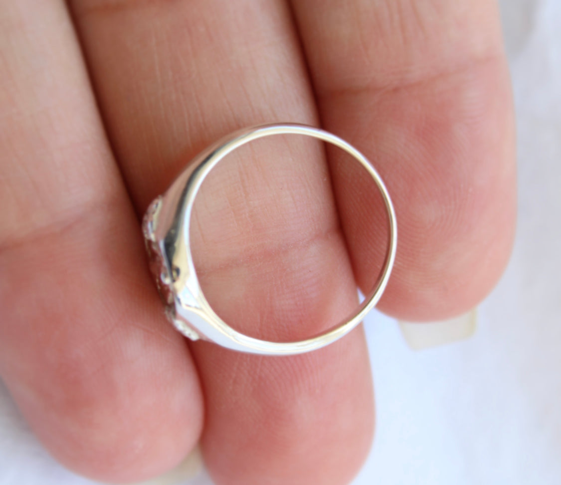 925 Sterling Silver Miraculous Medal Signet Ring