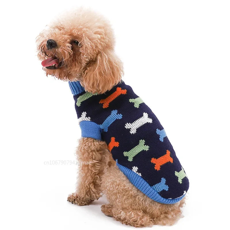 Knitted Winter Dog Sweater for Small & Medium Dogs