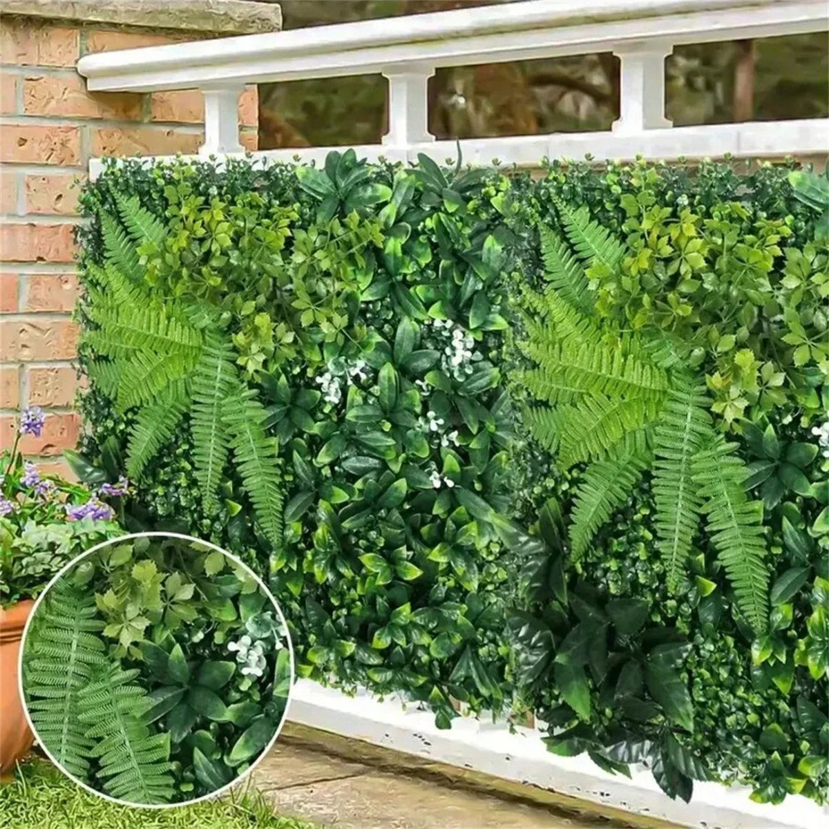 Artificial Flower & Greenery Hedge Wall Panel