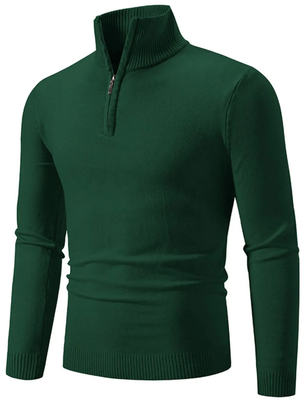 Men's Plus Size Quarter-Zip Knit Top