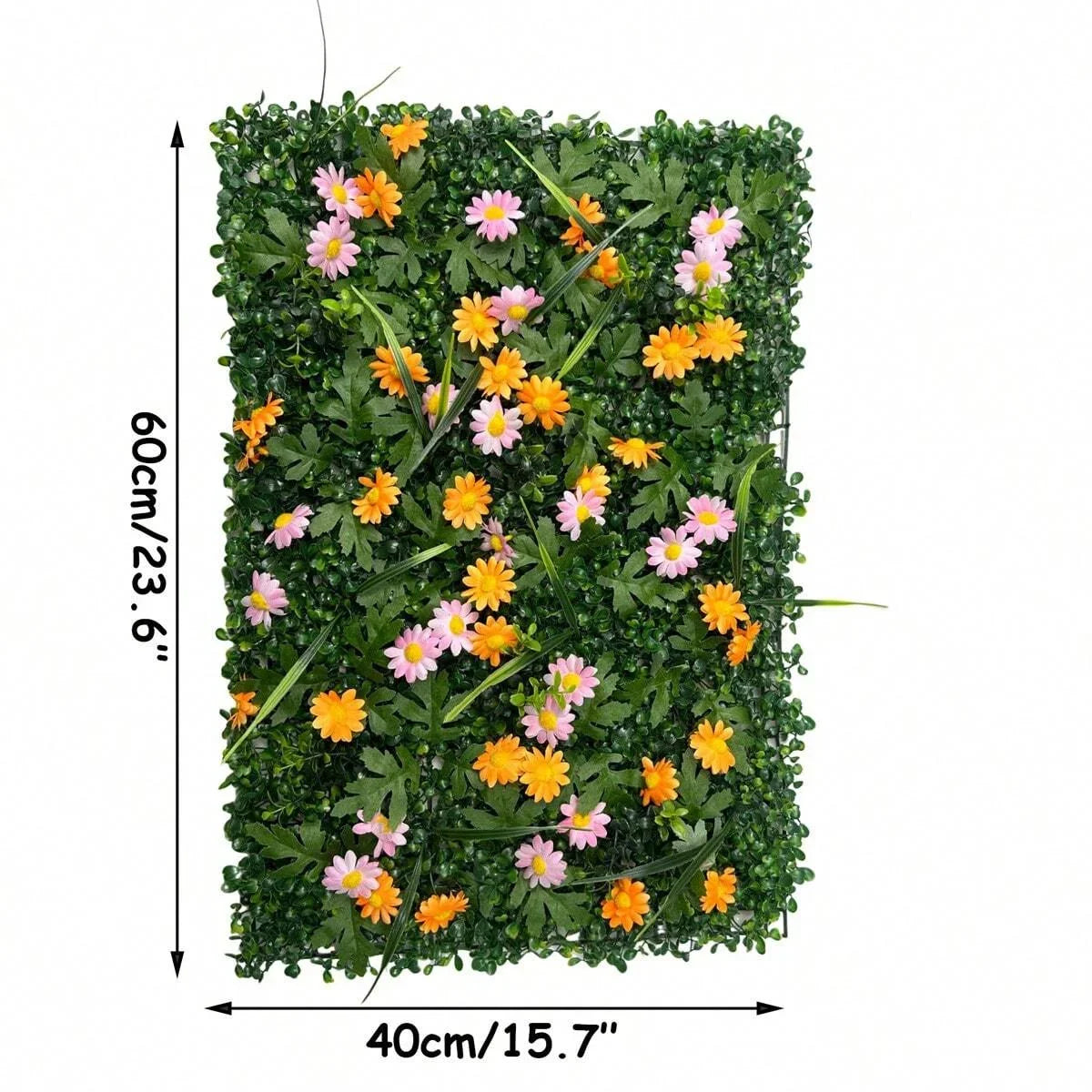 Artificial Flower & Greenery Hedge Wall Panel