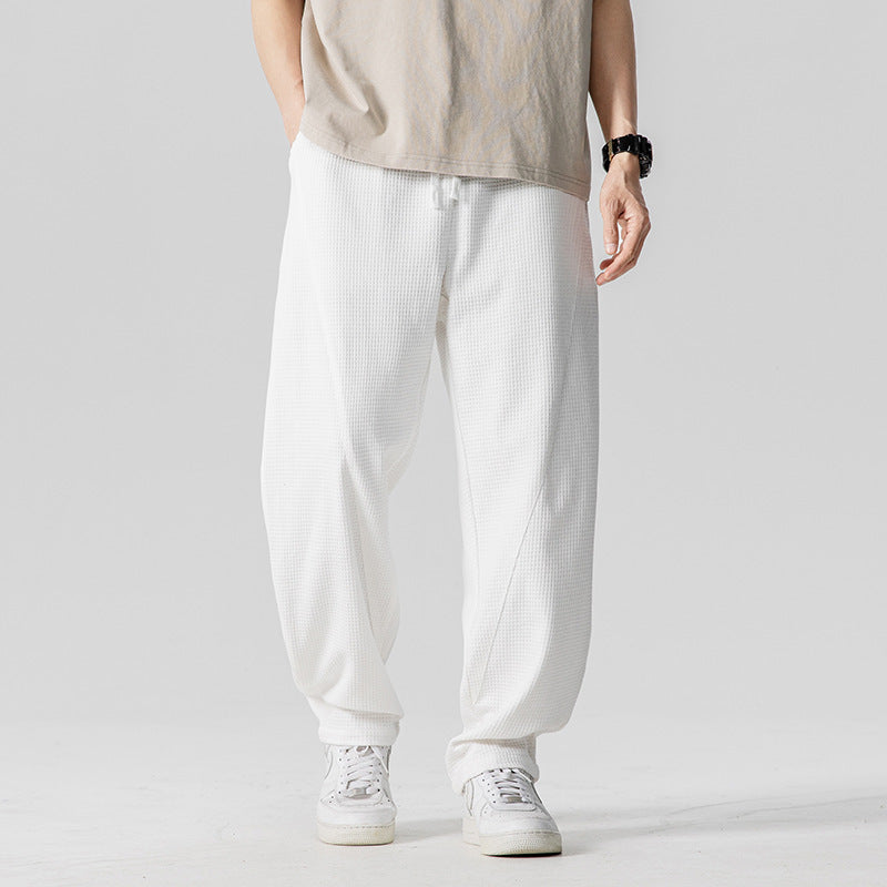 Women's Plus Size Wide-Leg Waffle-Knit Pants