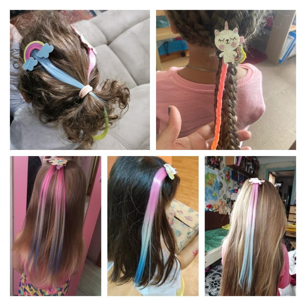 Colorful Rainbow Hair Clips for Girls