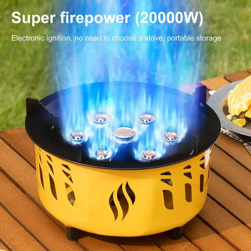 7-Core Camping Gas Stove with Carry Bag