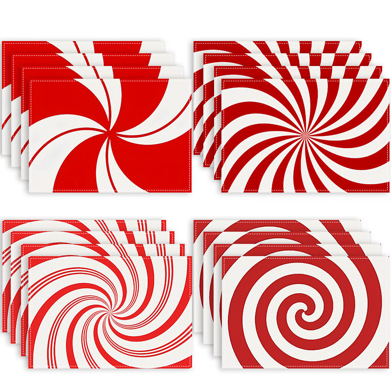 Red Candy Stripe Christmas Placemat – 12 x 18 in
